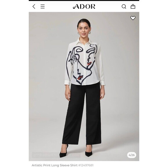 ADOR Blouse Button Down Shirt - Picture 7 of 7